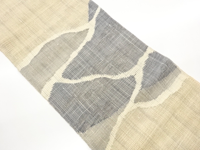 JAPANESE NAGOYA OBI FOR SUMMER / TSUMUGI / WOVEN ABSTRACT